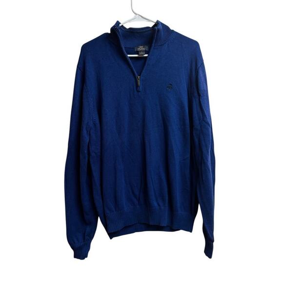Brooks Brothers 346 Other - Brooks Brothers 346 Men's Quarter Zip Blue Sweater Supima Cotton Large